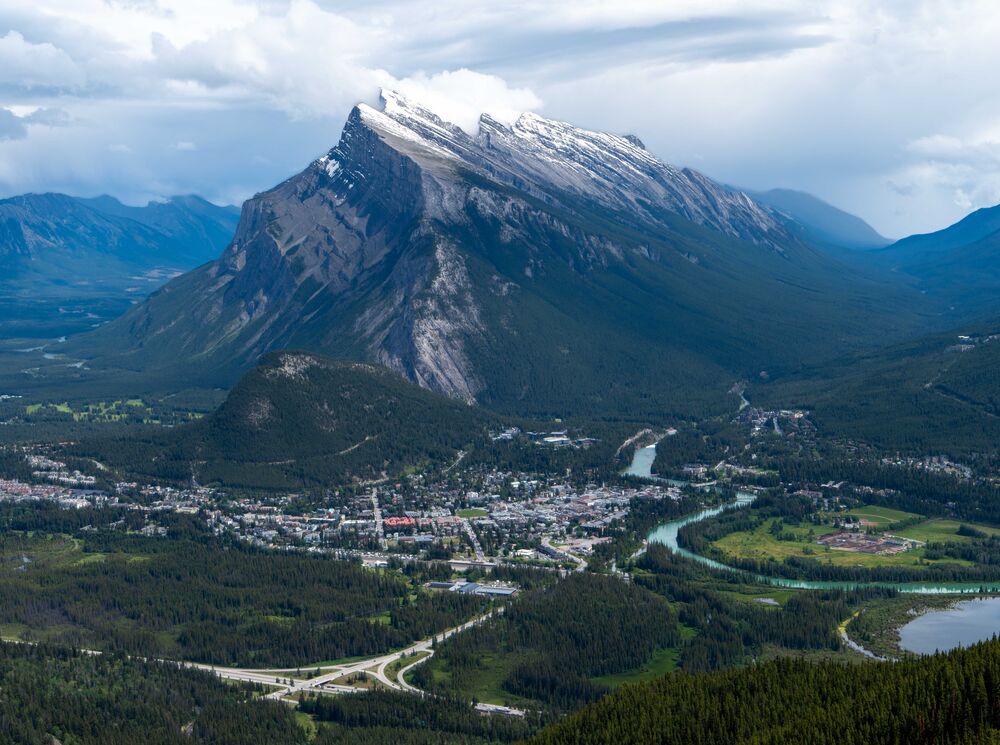 Mount Rundle in Banff National Park from Mount Norquay