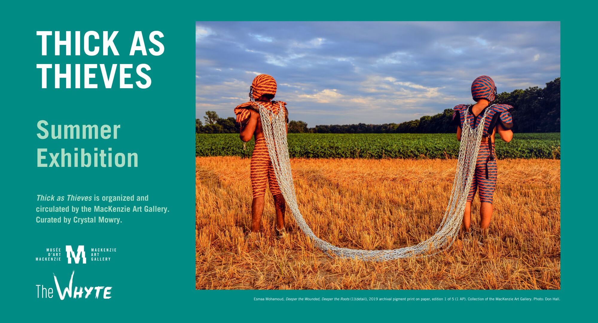 Lead image for summer exhibition Thick as Thieves at The Whyte.