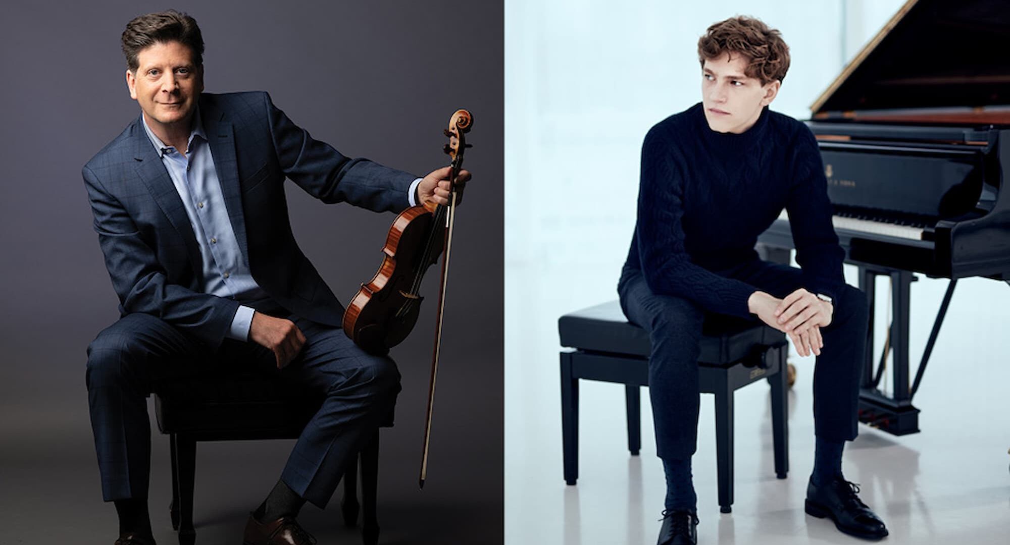 Left: Barry Shiffman, photo by Stuart Lowe; Right: Jan Lisiecki, photo by Christoph Koestlin.