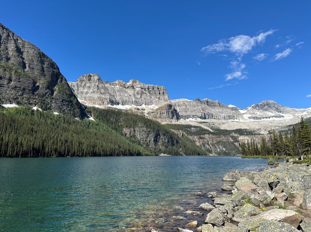 Boom Lake in the summer in Banff National Park