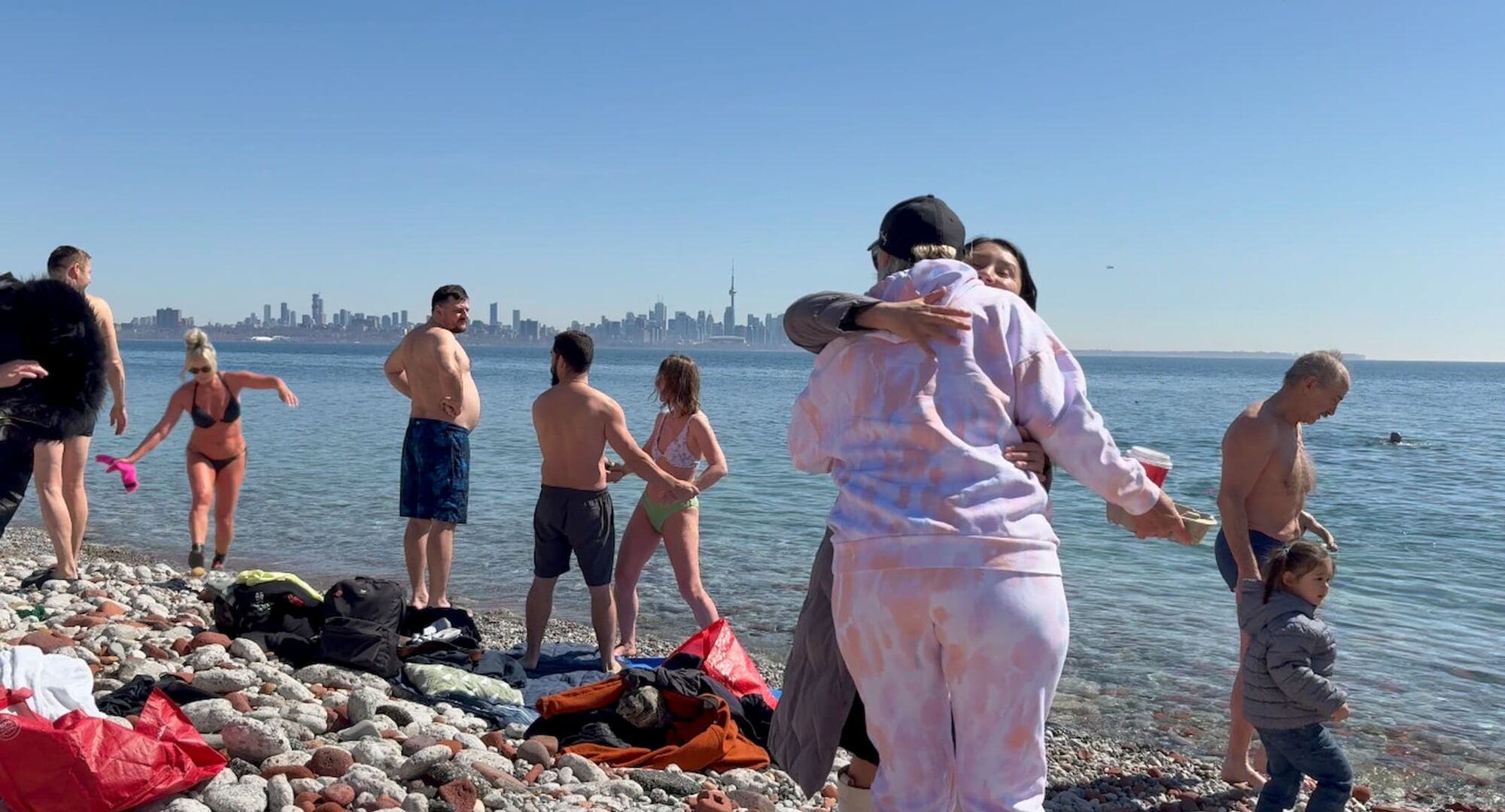 Still (composite) from the video A Clean Place to Swim (Ukrainians), 27 mins