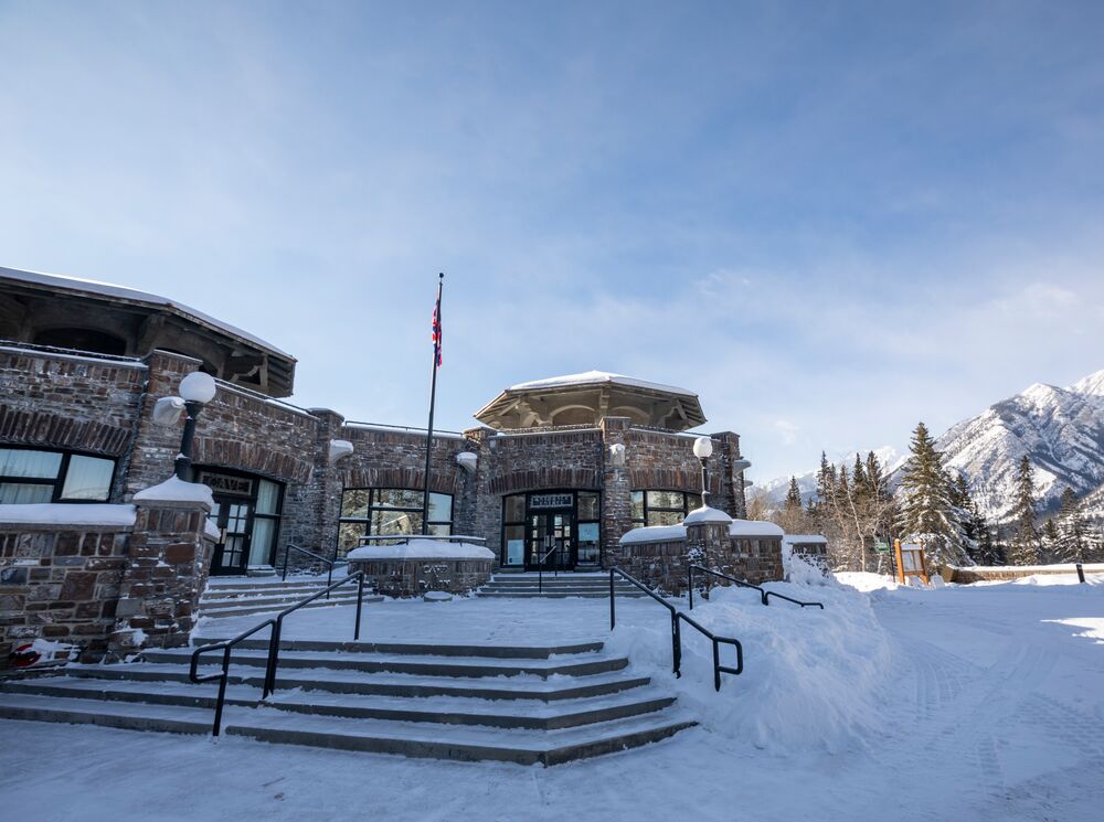 The Cave and Basin national historic site in Banff National Park