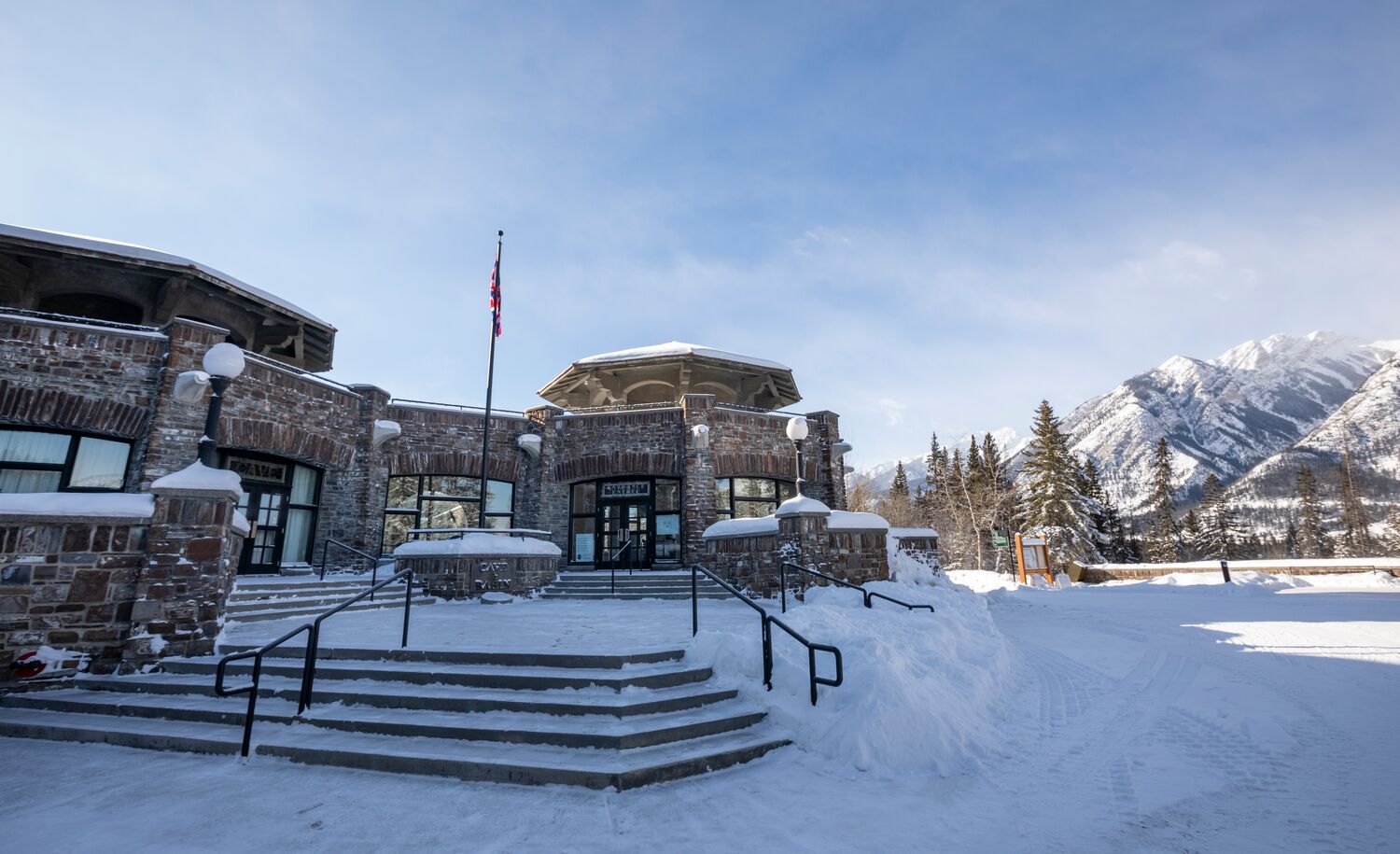 The Cave and Basin national historic site in Banff National Park