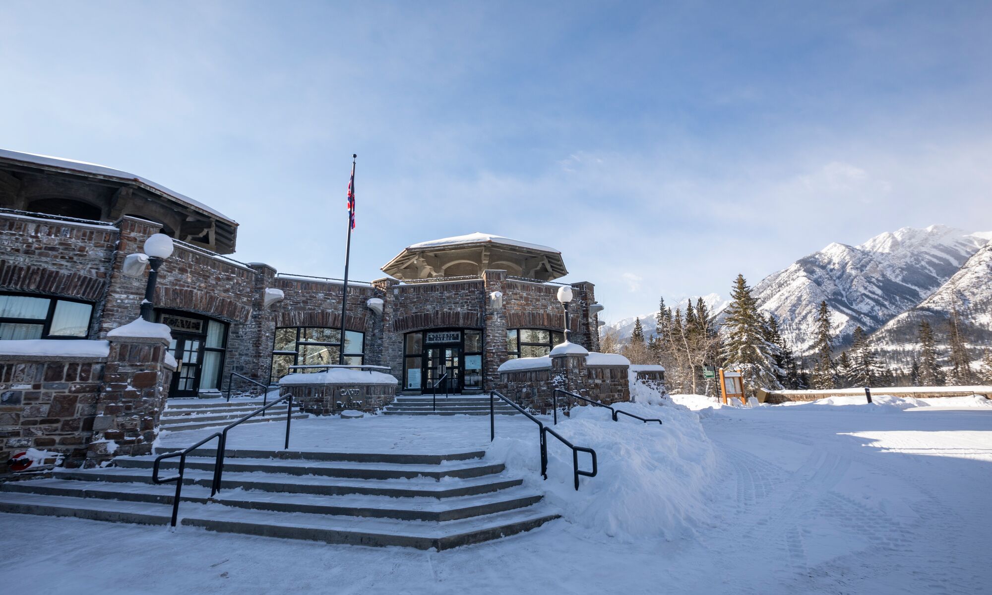 The Cave and Basin national historic site in Banff National Park
