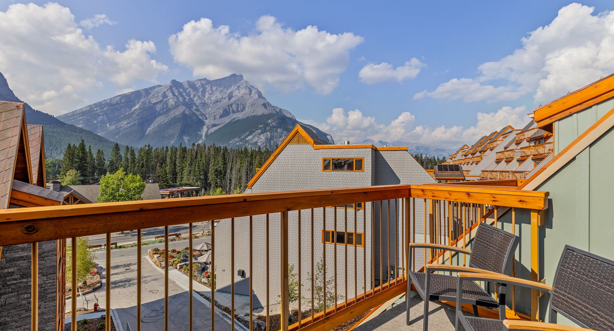 Mountain views of Cascade Mountain enjoyed from the Otter Hotel