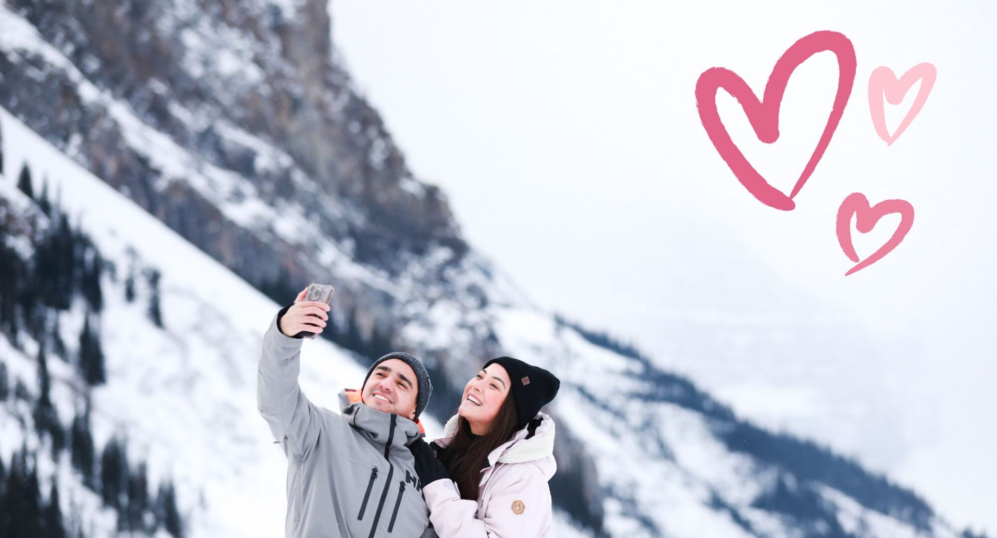 A couple at Lake Louise
