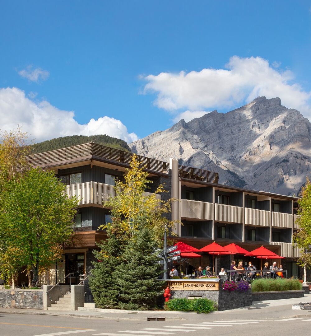Banff Aspen Lodge in the Town of Banff with Cascade Mountain in the background