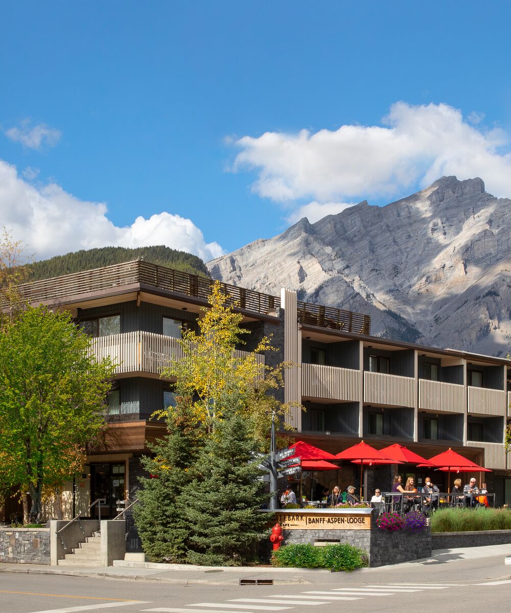Banff Aspen Lodge in the Town of Banff with Cascade Mountain in the background