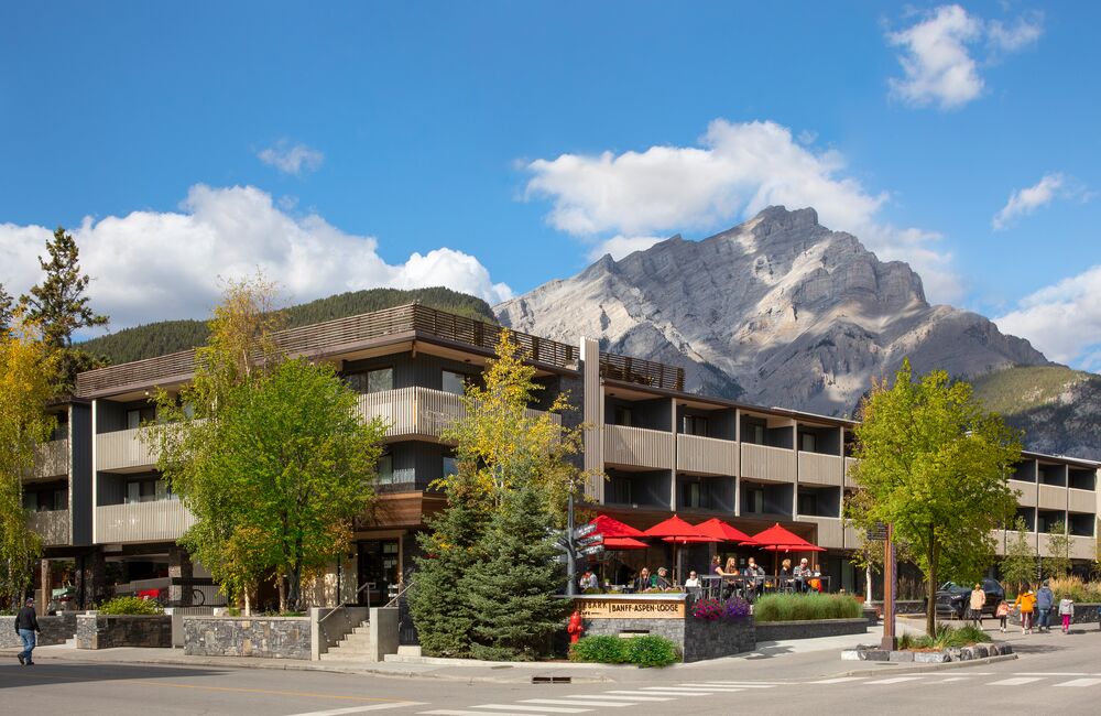 Banff Aspen Lodge in the Town of Banff with Cascade Mountain in the background