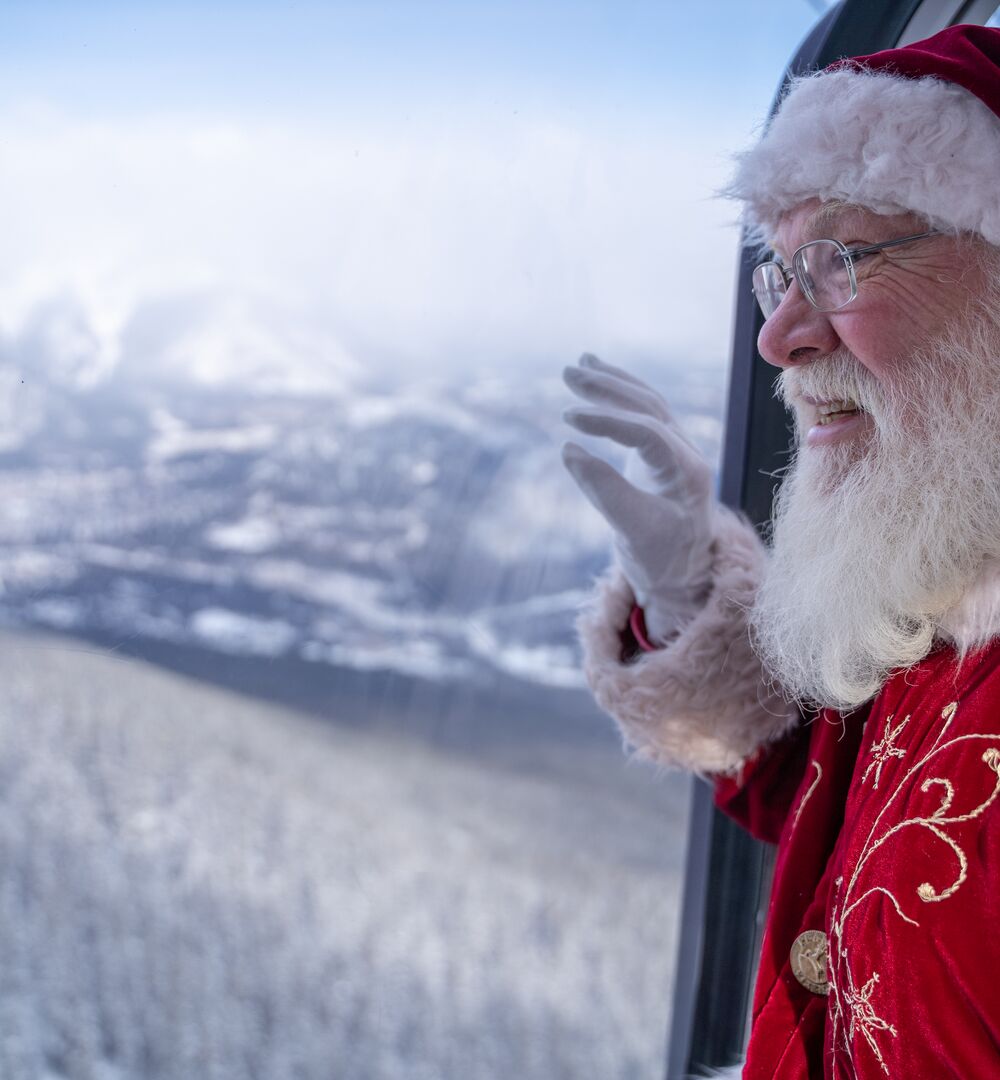 Santa at the Banff Gondola