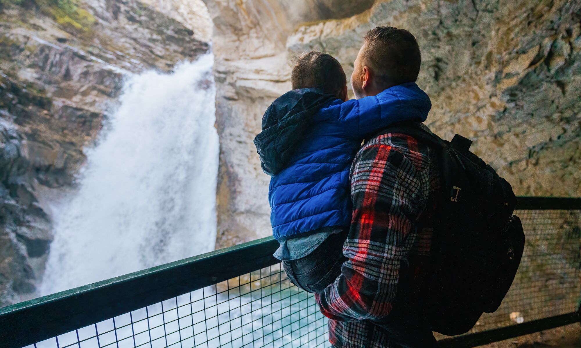 Just off the side of the highway, the Johnston Canyon is a great, short hike in Banff National Park.