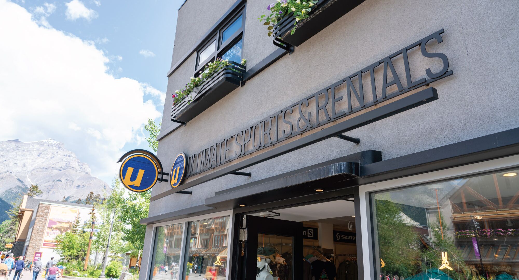 Storefront of Ultimate Sports on Banff Avenues