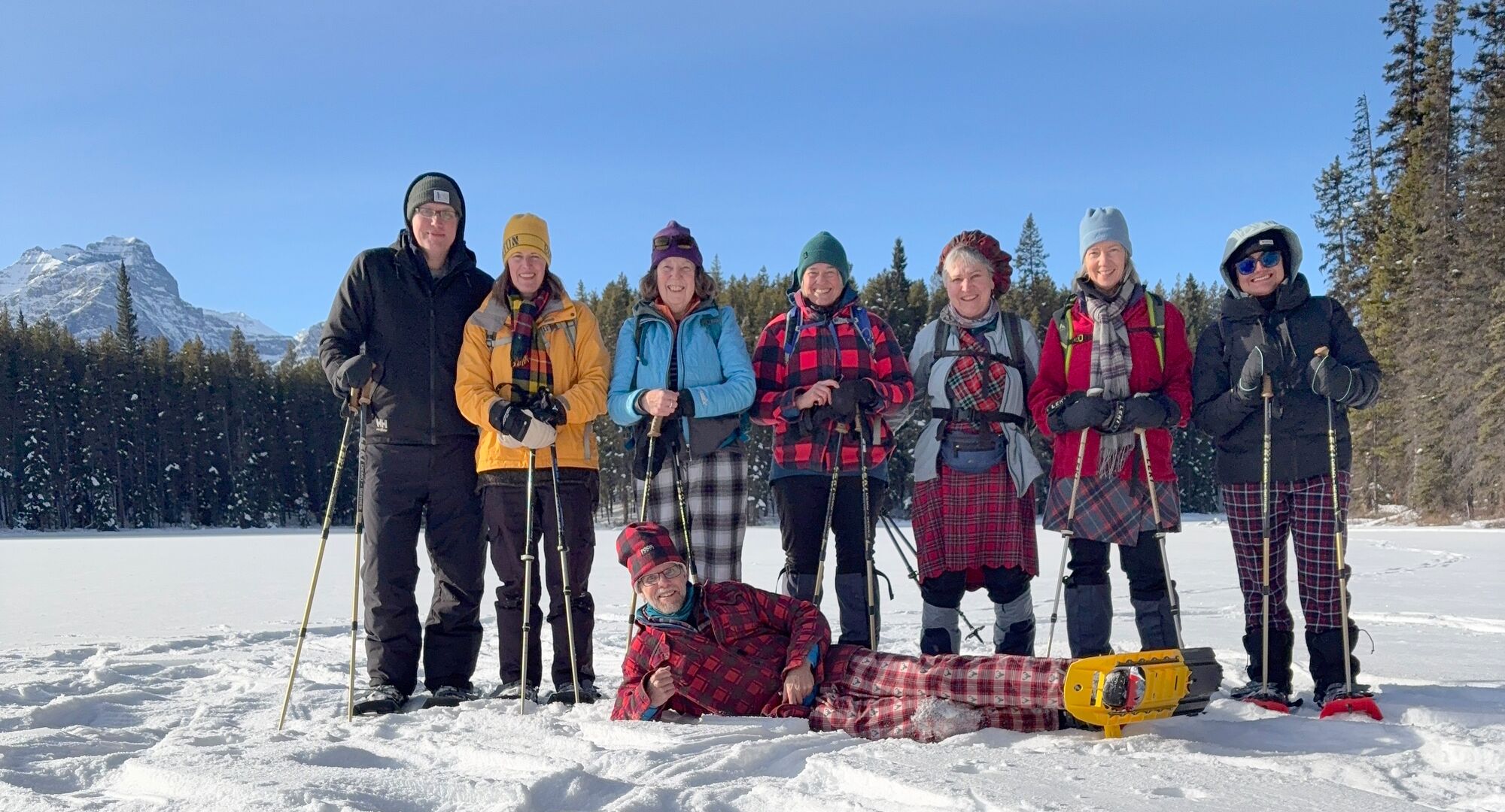 Rocking the Plaid on Snowhsoes!