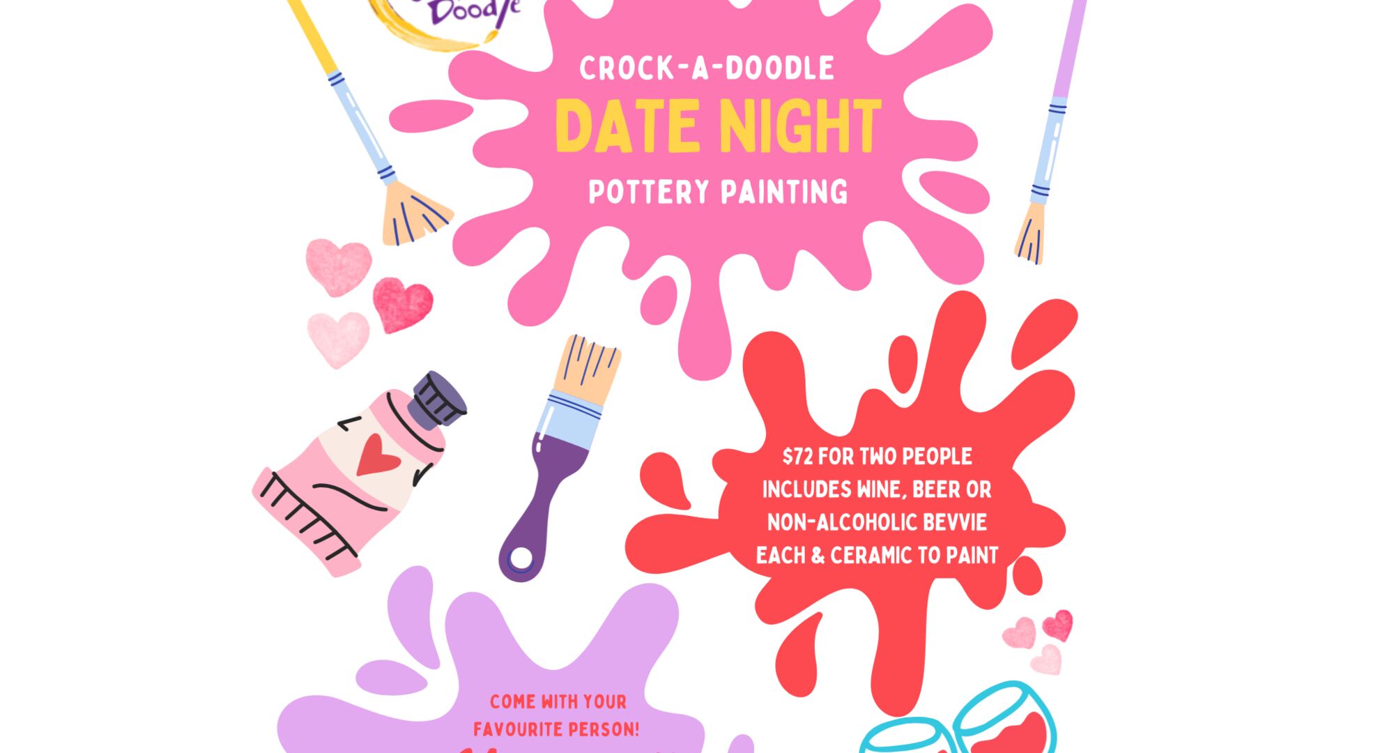 Date night pottery painting