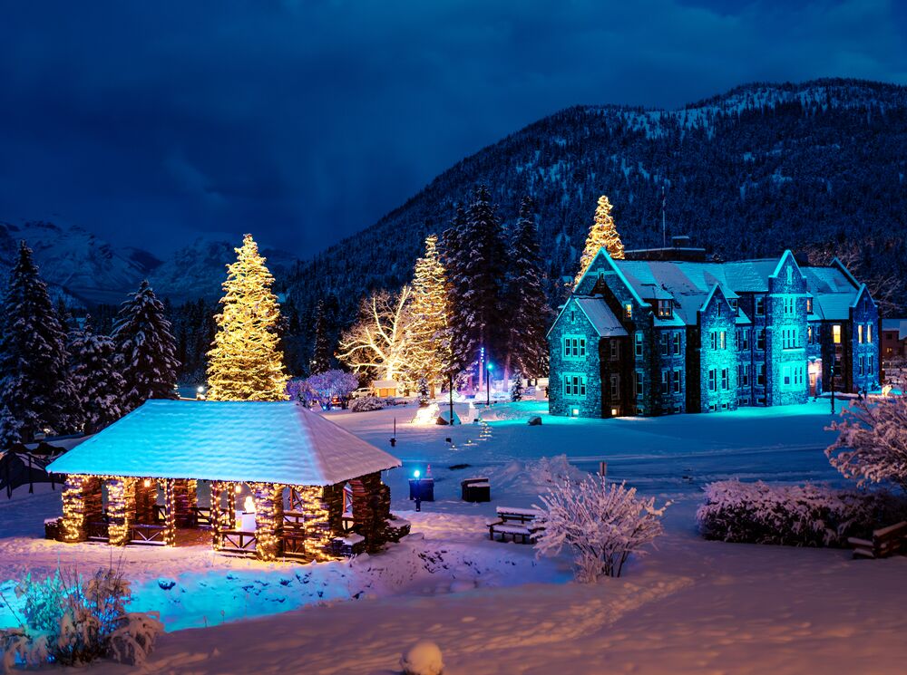 In Search of Christmas Spirit in the winter in Banff National Park.