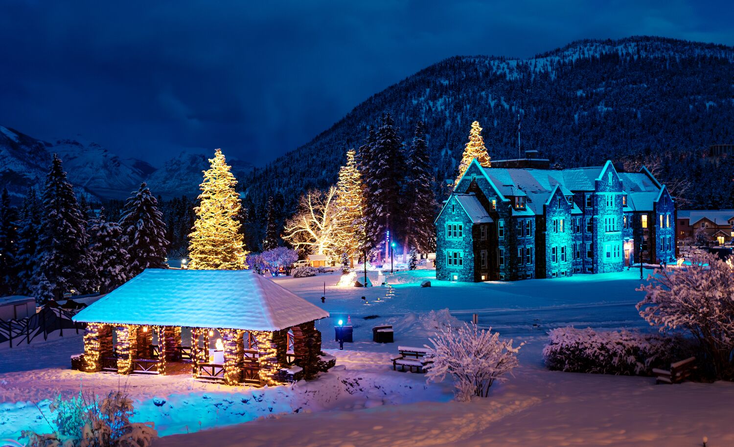 In Search of Christmas Spirit in the winter in Banff National Park.