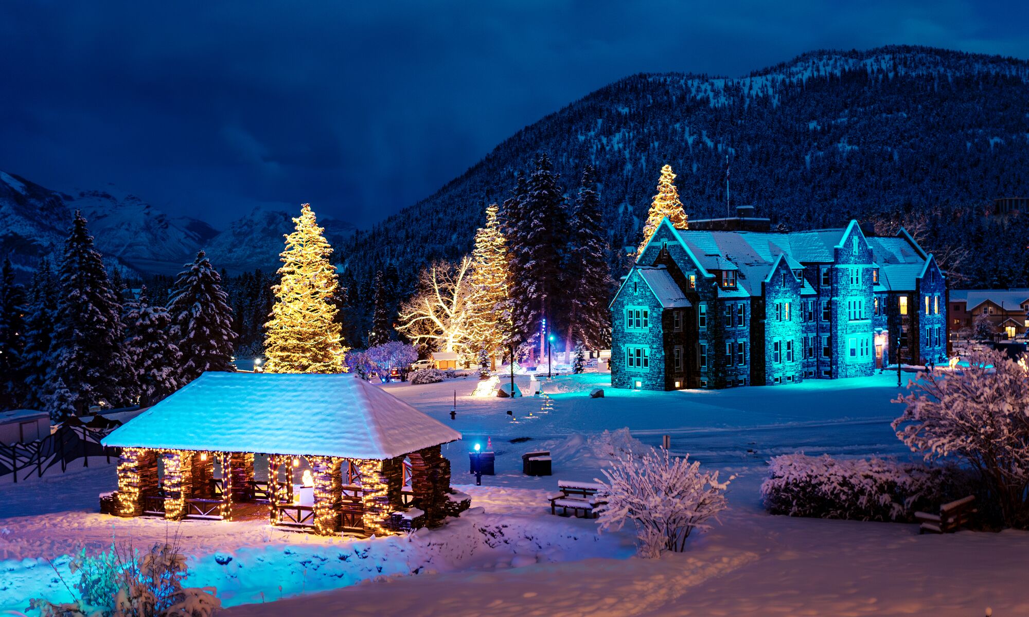 In Search of Christmas Spirit in the winter in Banff National Park.