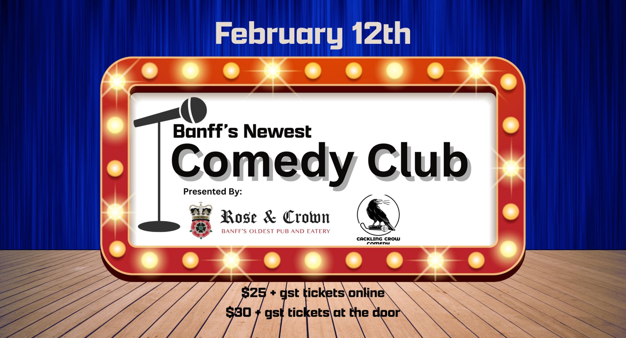 Comedy Show @ The Rose and Crown Banff - show starts at 8:00pm