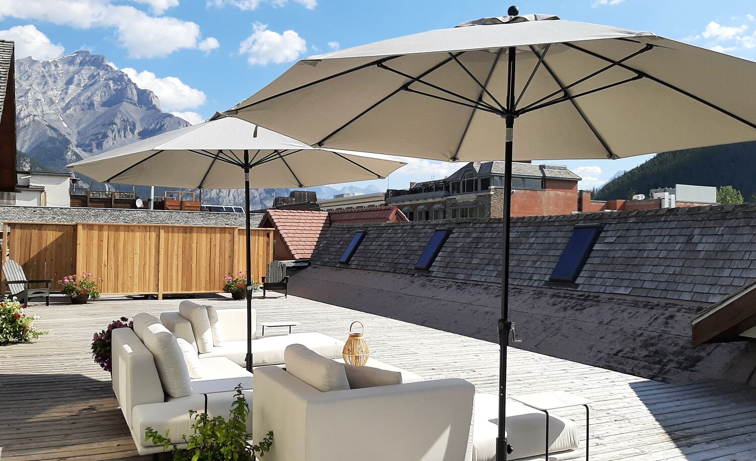 Outdoor furniture at Remedy Skin Care and Spa in Banff