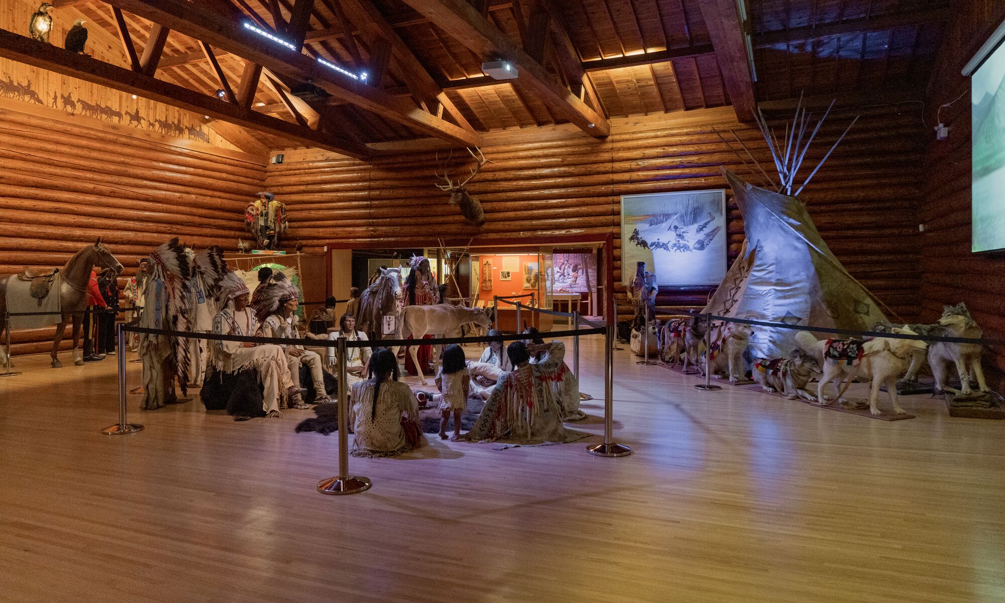 Interior of the Buffalo Nations Luxton Museum in Banff.