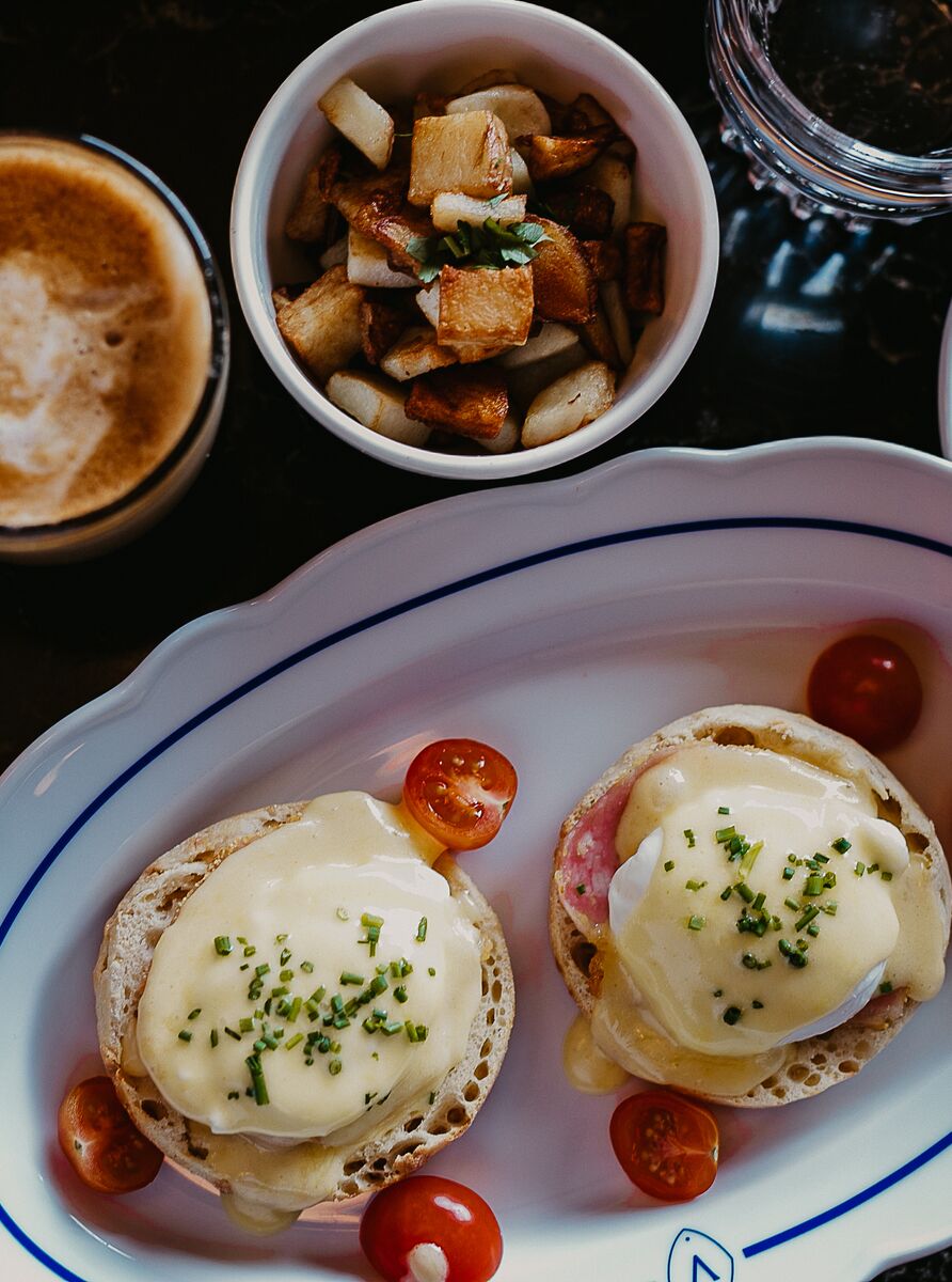 A variety of food ready for brunch at the Vermilion Room at the Fairmont Banff Springs Hotel
