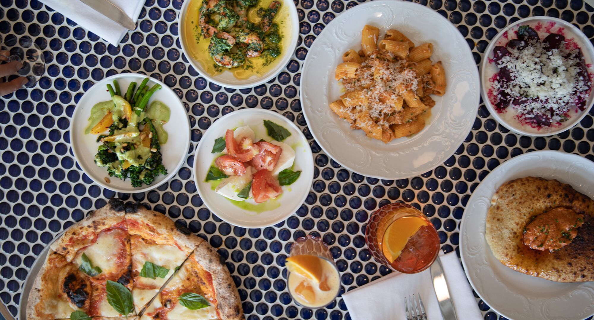 Plated food is served at Lupo Italian Restaurant in Banff