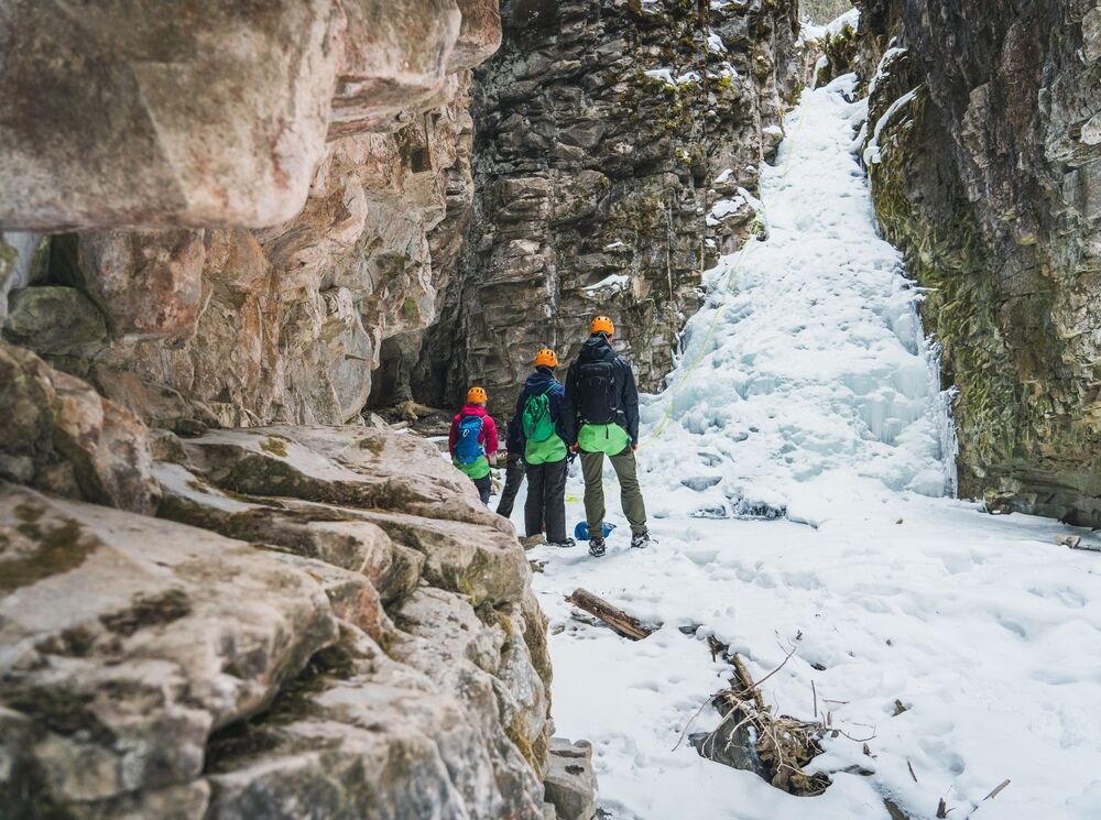 Guided Winter Canyoning Tour