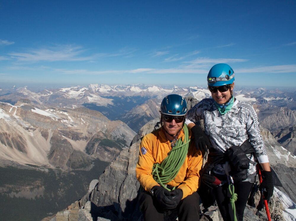 Mountaineers explore Banff National Park with the help of a knowledgeable guide from Alpine Air Adventures