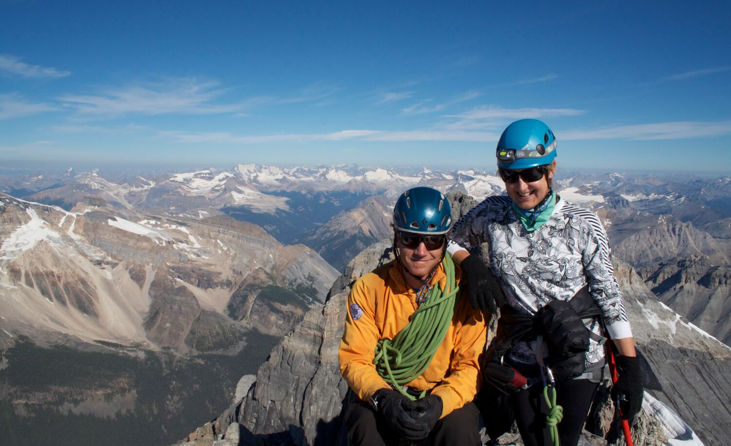 Mountaineers explore Banff National Park with the help of a knowledgeable guide from Alpine Air Adventures