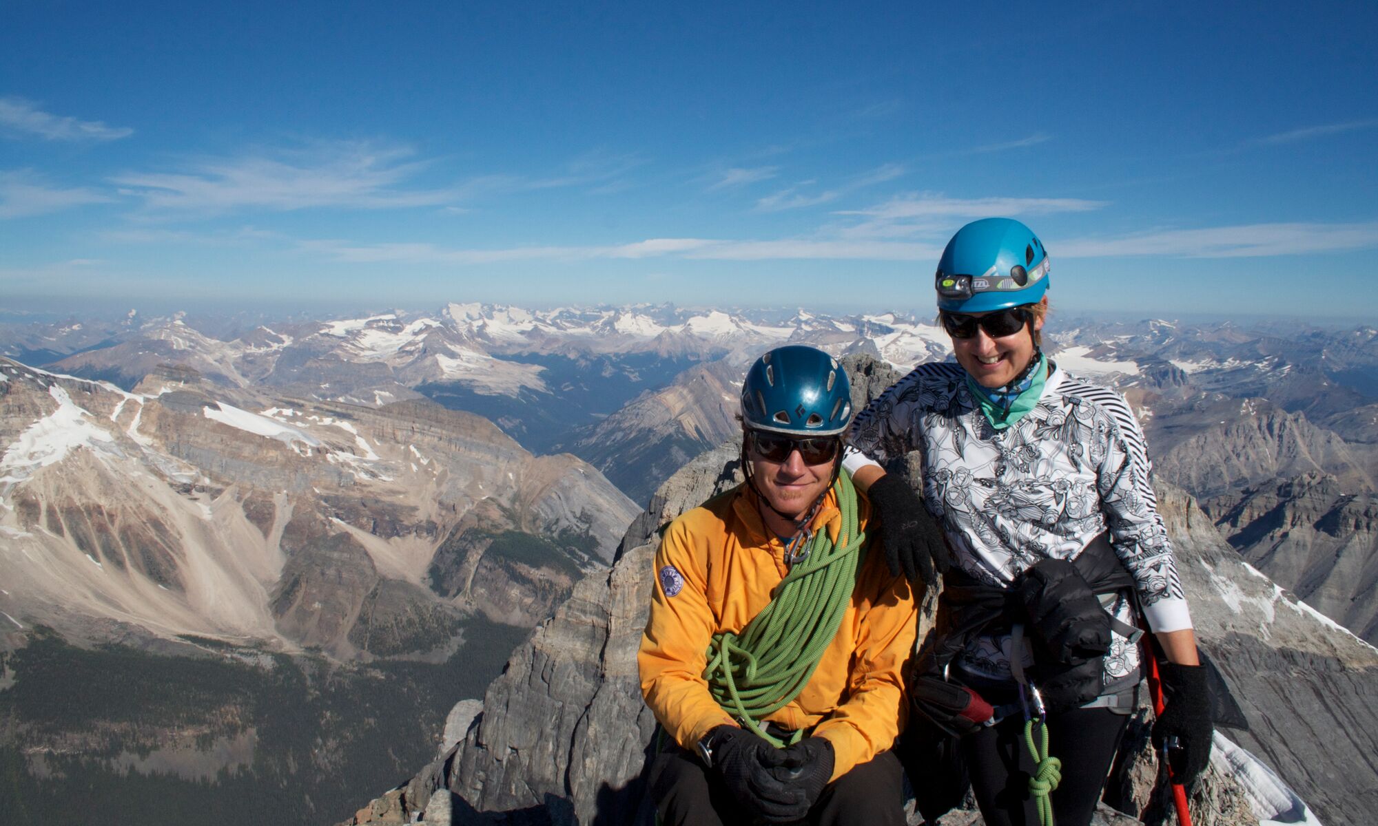 Mountaineers explore Banff National Park with the help of a knowledgeable guide from Alpine Air Adventures