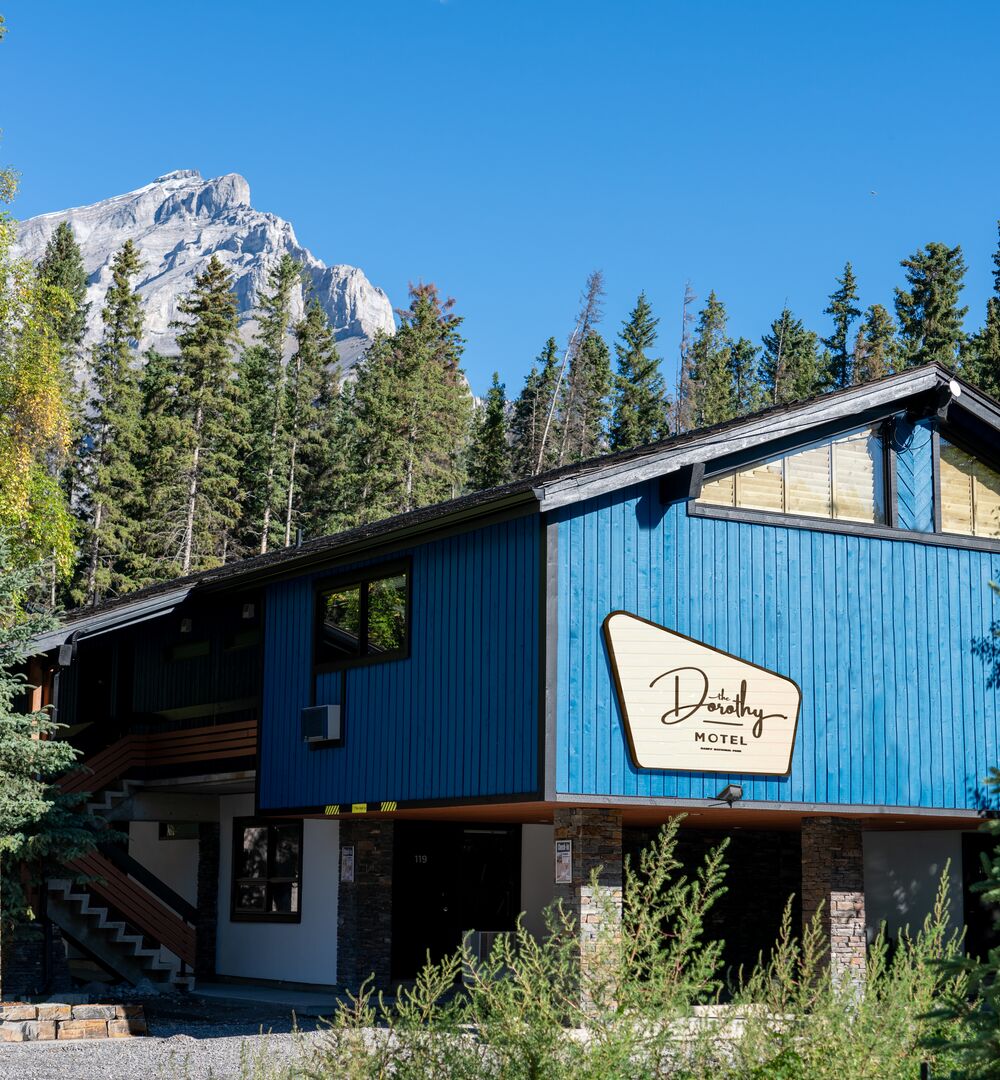 A view of the Dorothy Motel exterior located on Banff Avenue