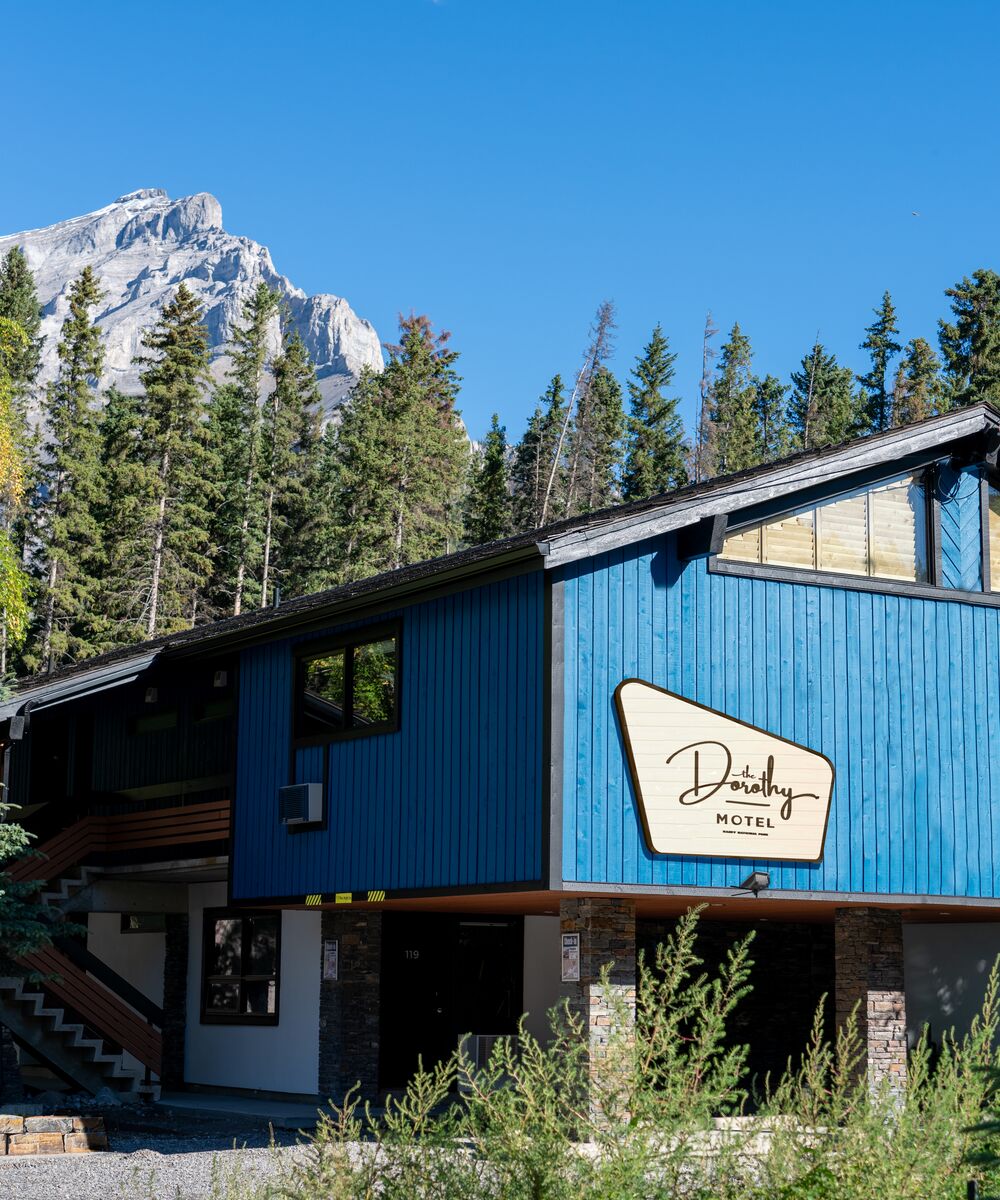 A view of the Dorothy Motel exterior located on Banff Avenue