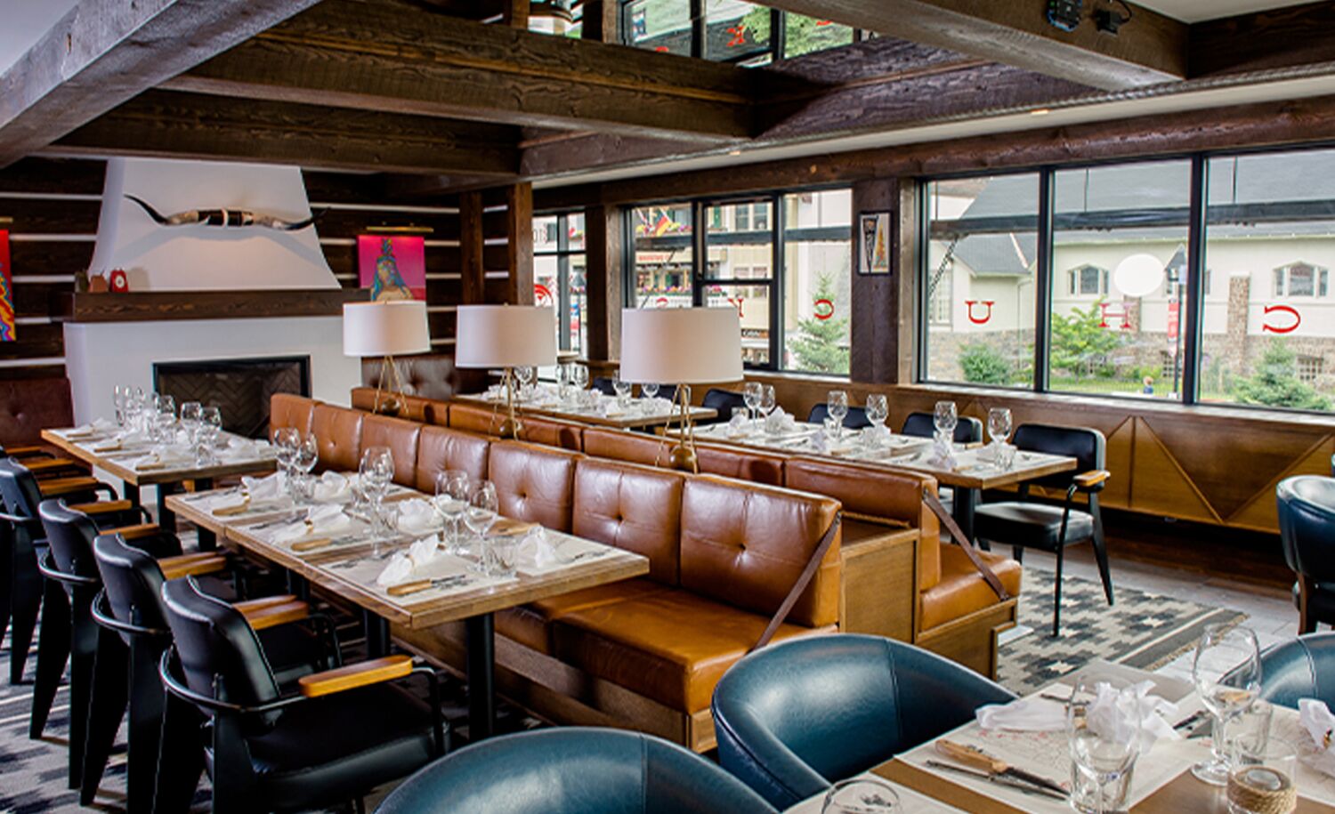 A view of the Chuck's Steakhouse dining area