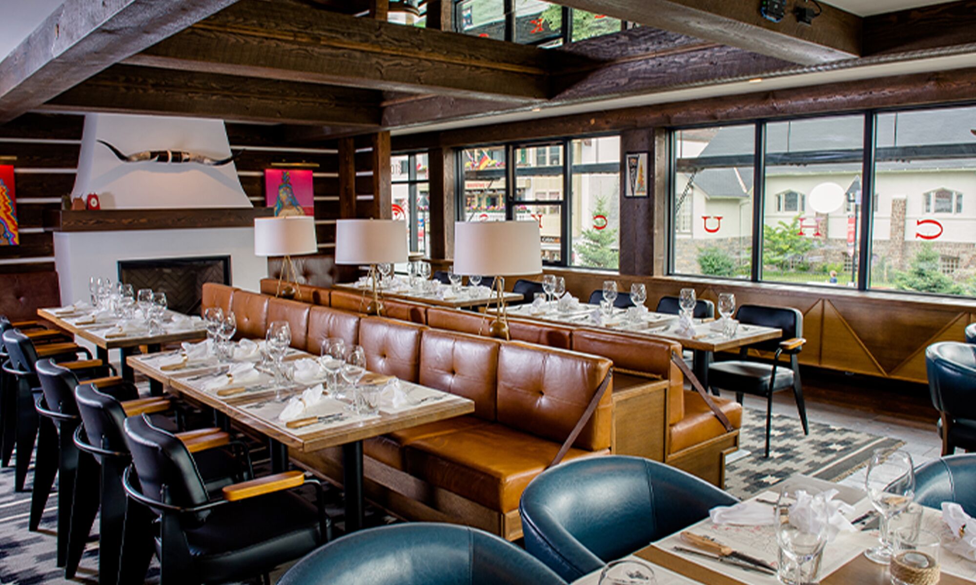 A view of the Chuck's Steakhouse dining area