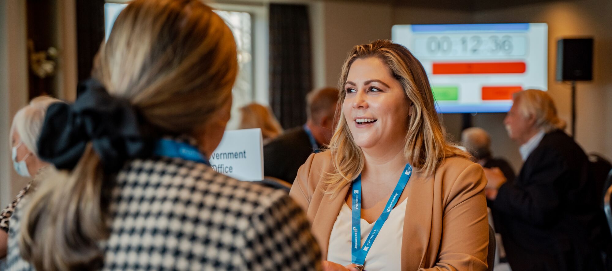 GIS participants meet each other at the GIS Summit 2021 held at Banff National Park.