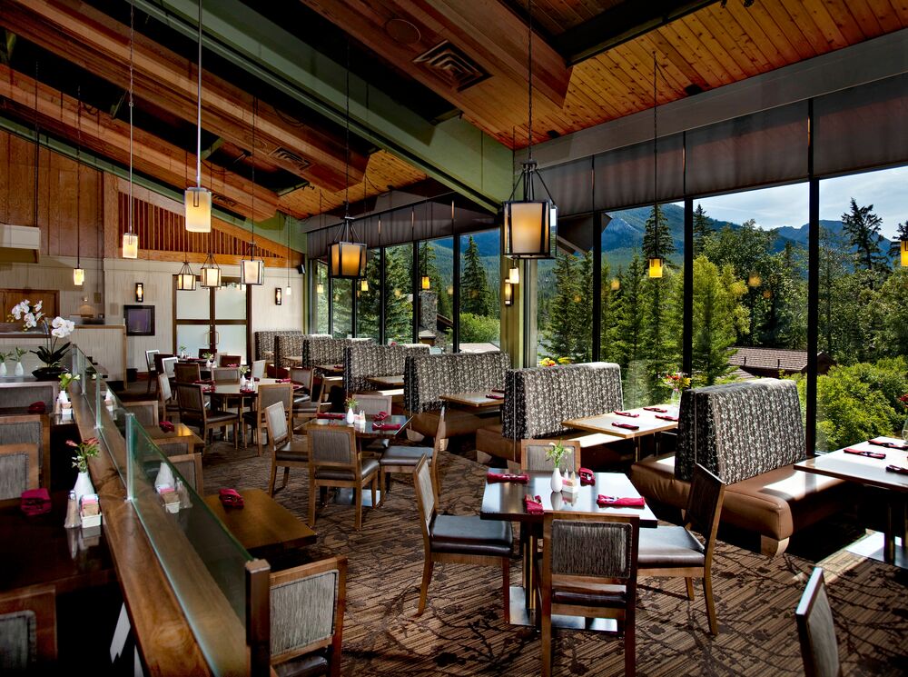 Crave Mountain Grill's dining room at the Bow View Lodge in Banff.