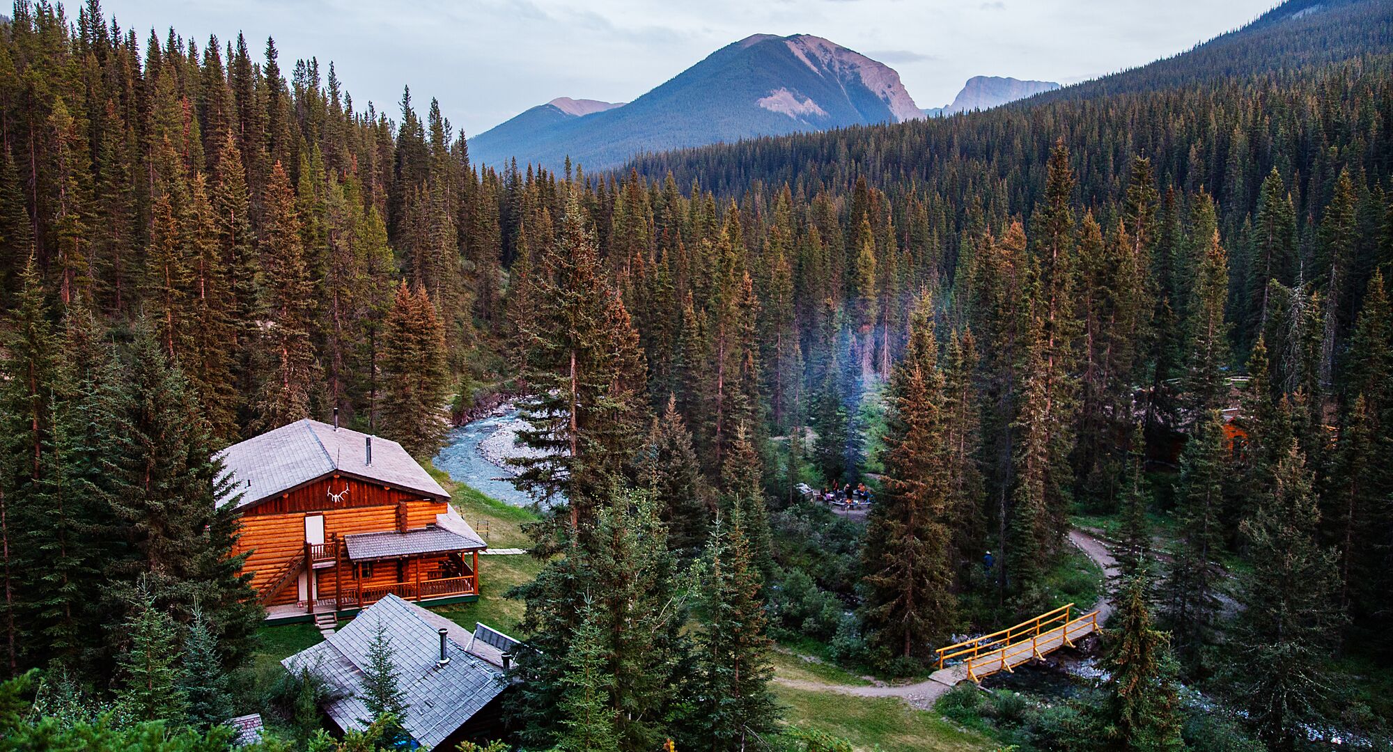 Sundance Lodge nestled in the backcountry of Banff National Park